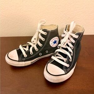 Converse Black and White High-Top Shoes
